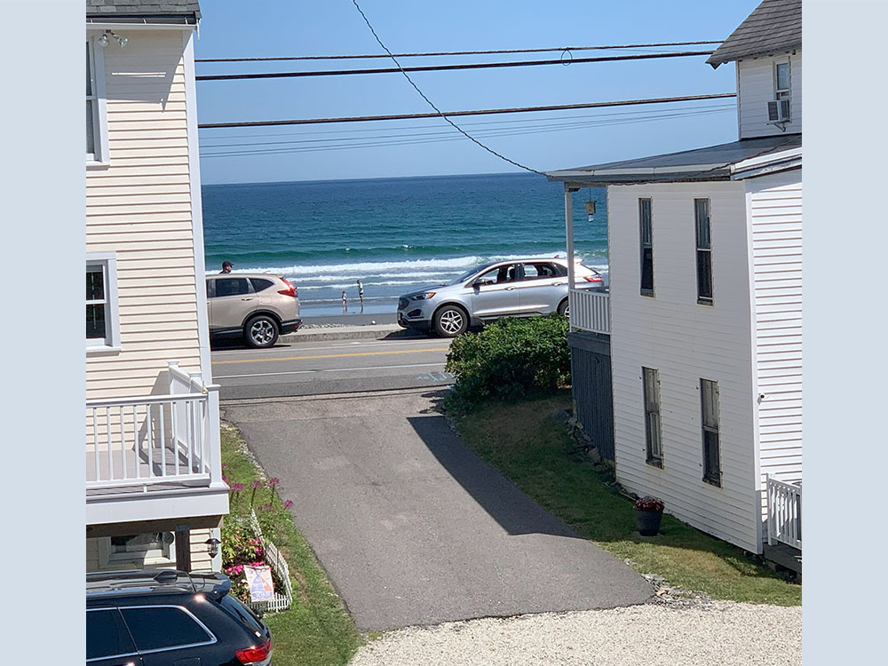 View of Long Sands Beach from deck
